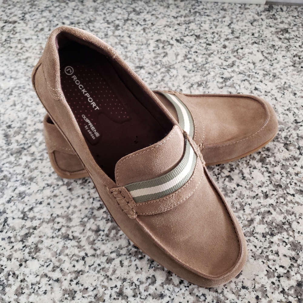 Rockport Adiprene by Adidas Tan/Brown Suede Loafer- Men's Size 9: K74442